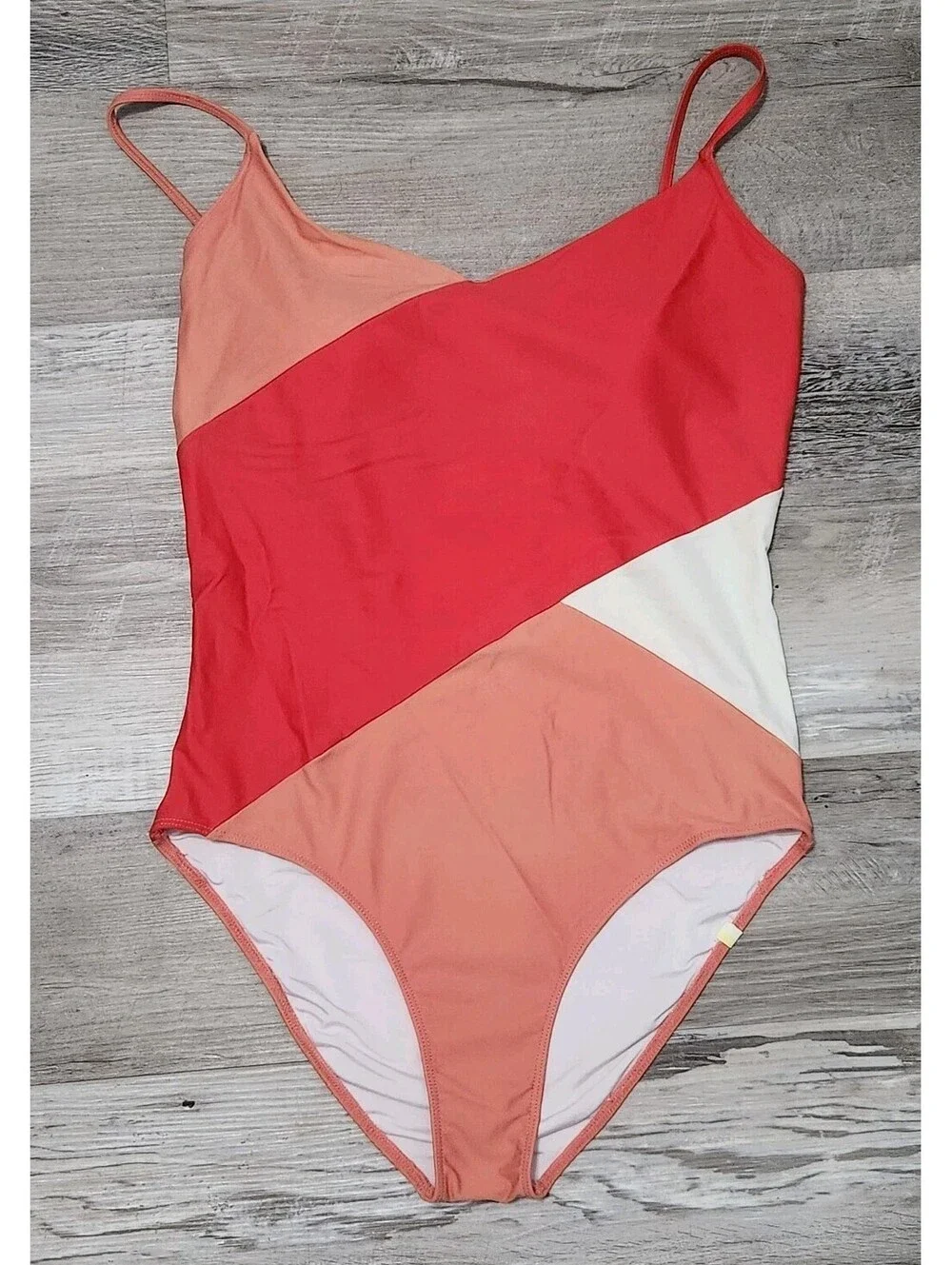 Summer salt Swimsuit Sz 12 Made In Sri Lanka Pink V Neck One Piece